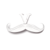 white mustache logo